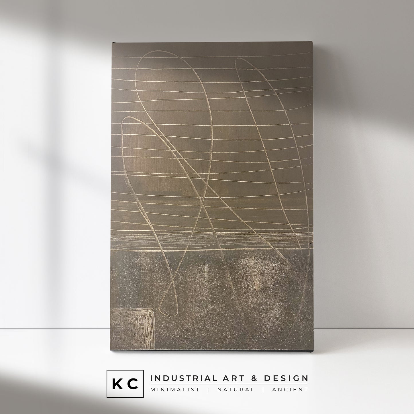 Japandi Wabi-Sabi #1 | Glyph Brown | Abstract Minimalist Primitive Painting