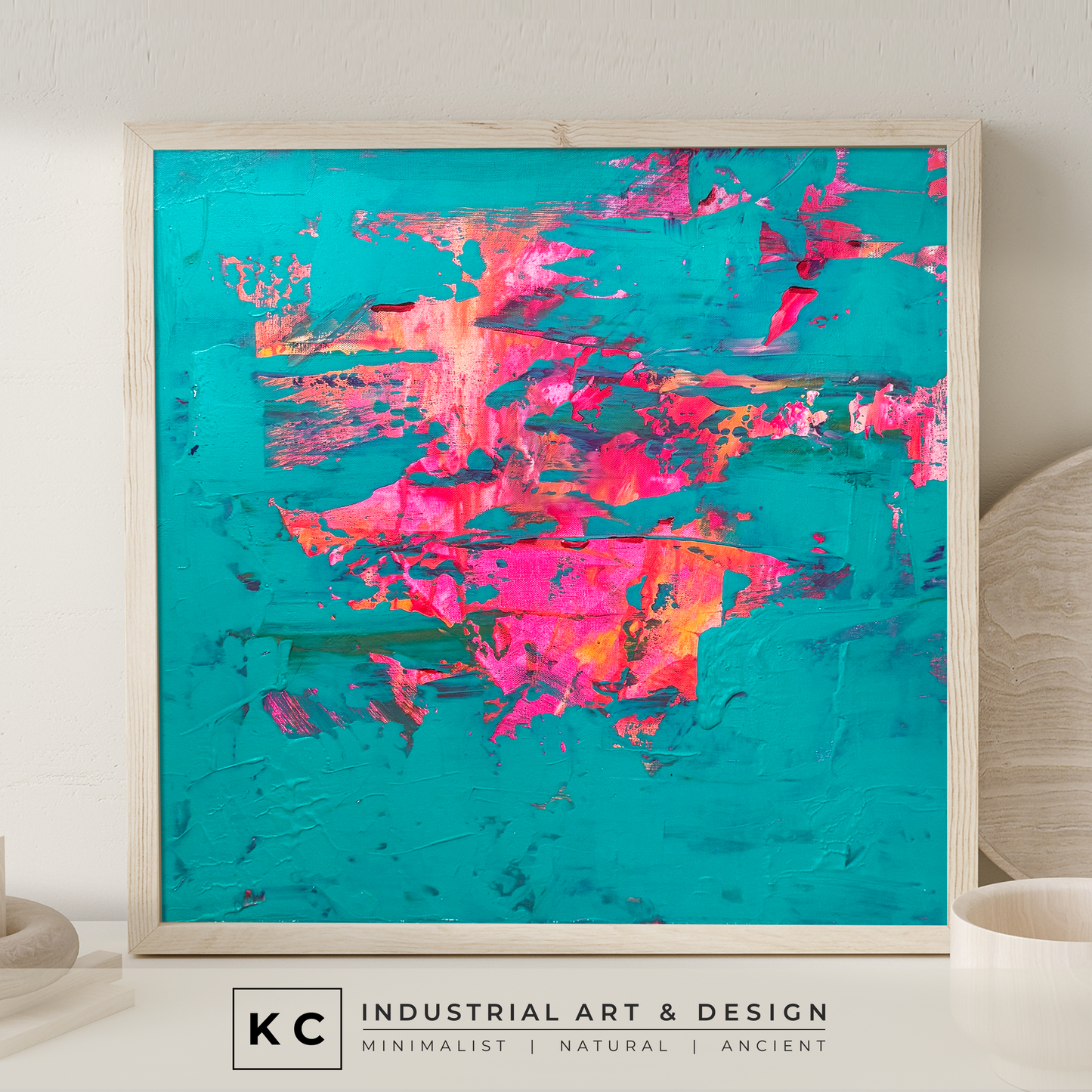 Peeled Paint Series | Neon Pink and Orange #02