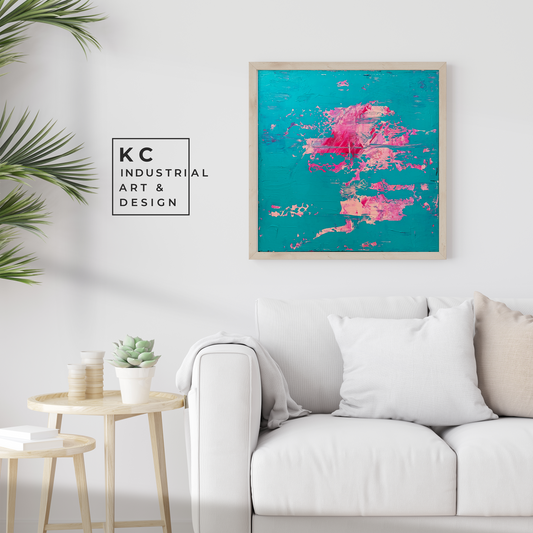 Peeled Paint Series | Neon Pink and Orange #03