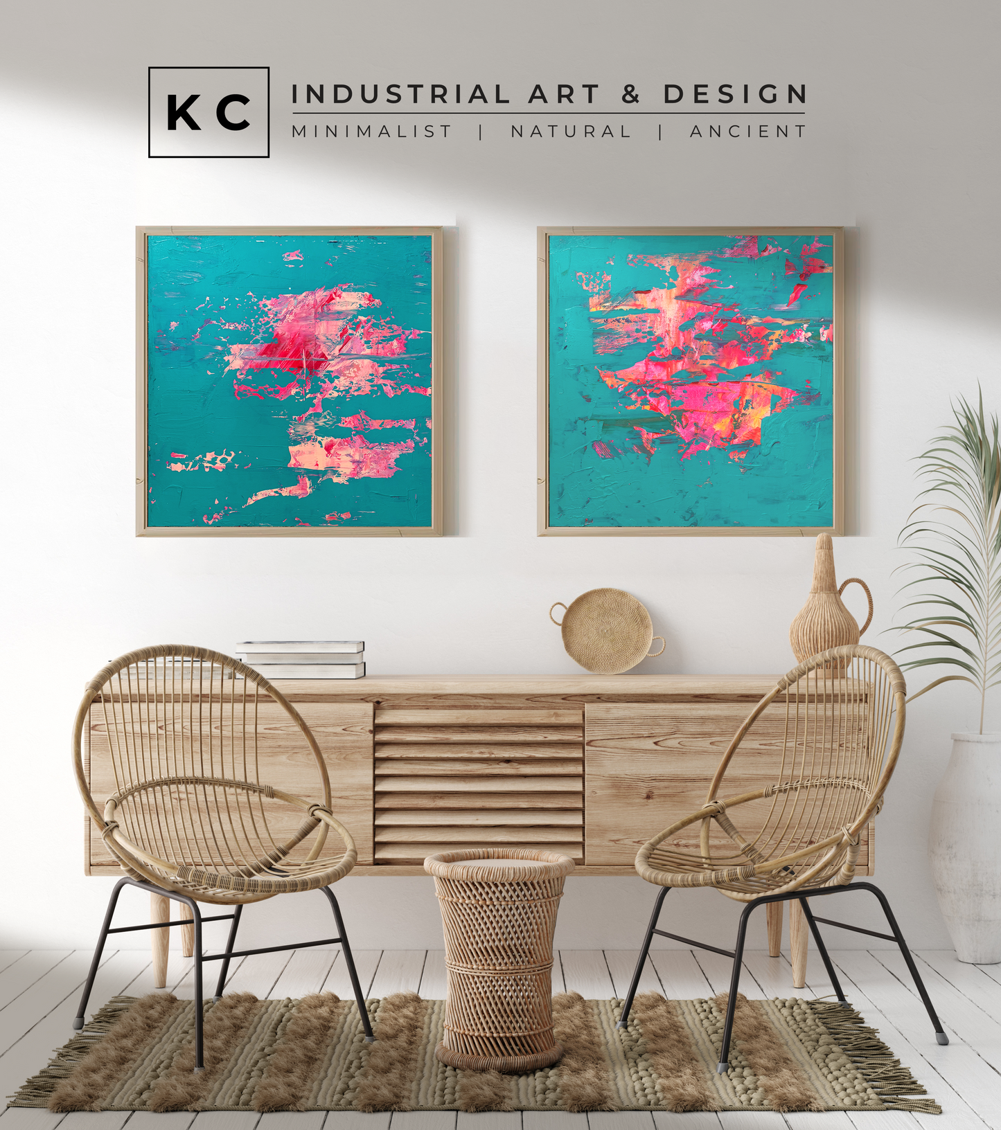 Peeled Paint Series | Neon Pink and Orange #02