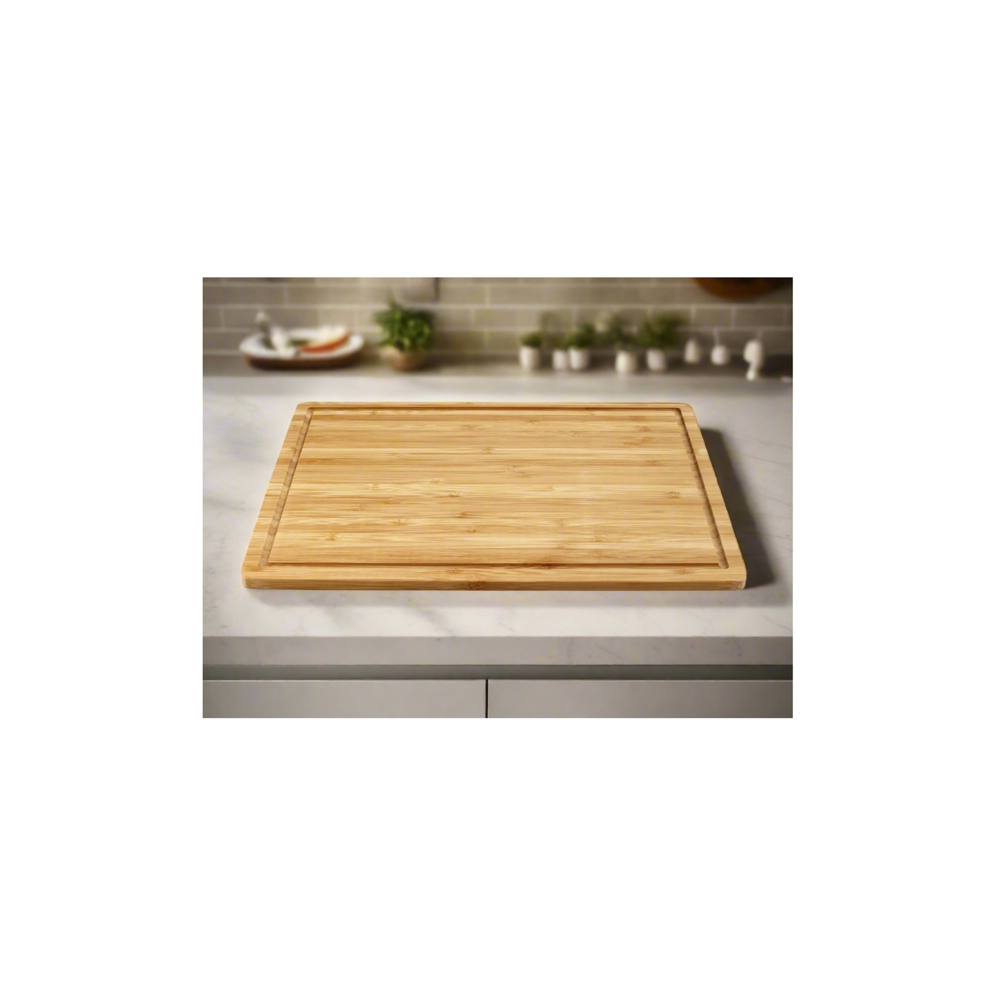 Bamboo Wood Cutting Board: Large – (17.75” x 11.8”) Durable, Eco-Friendly Chopping Board