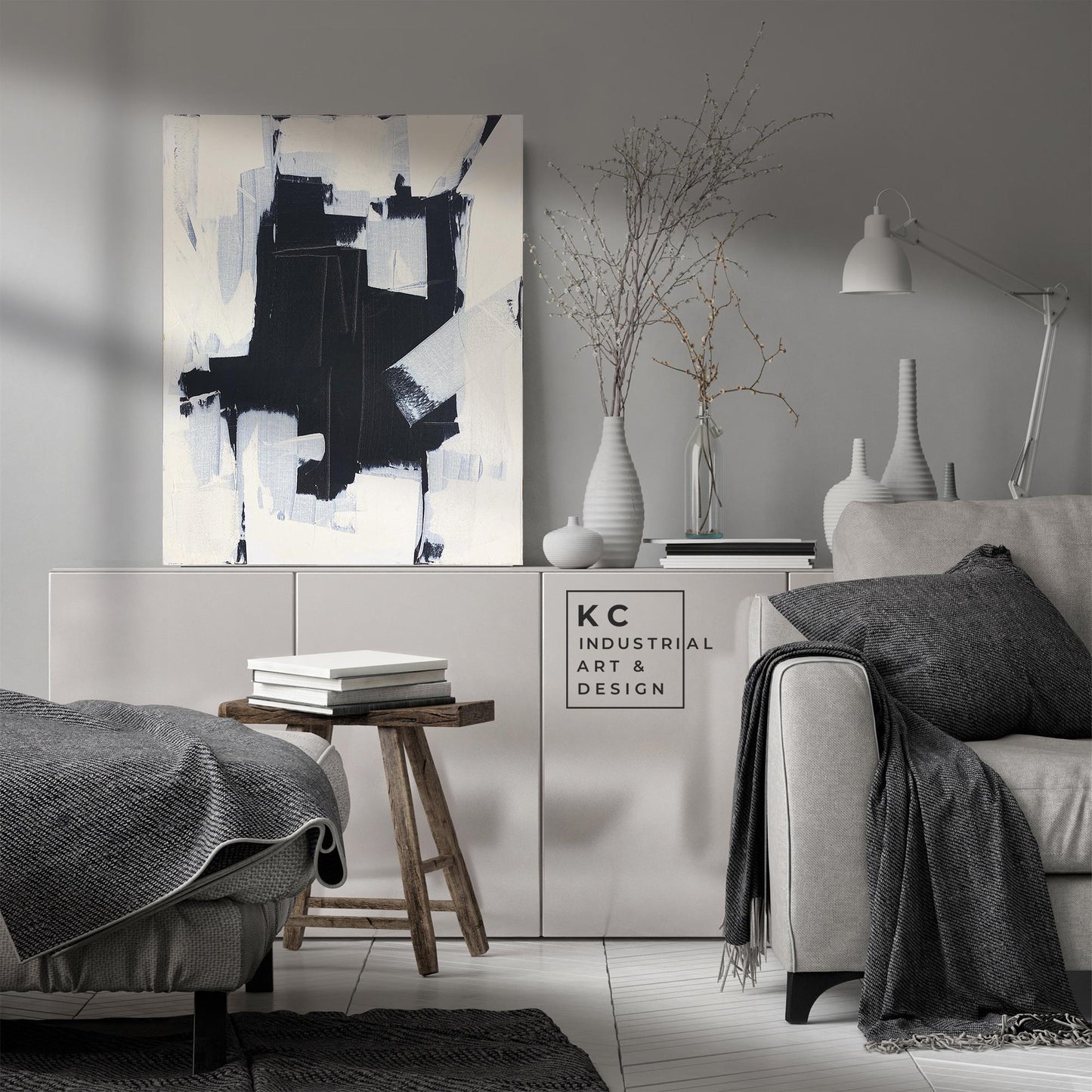Minimalist | Abstract | Original Art | Black & White | Modern | Geometric | #3 of 3