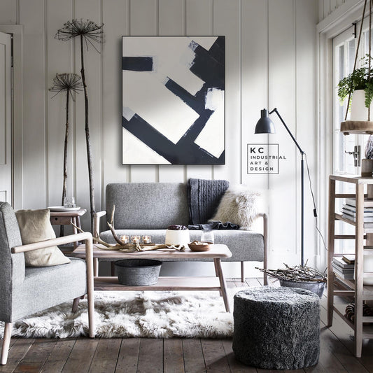 Minimalist | Abstract | Original Art | Black & White | Modern | Geometric | #2 of 3