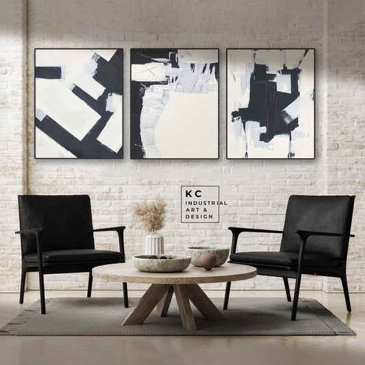 Minimalist | Abstract | Original Art | Black & White | Modern | Geometric | #1 of 3