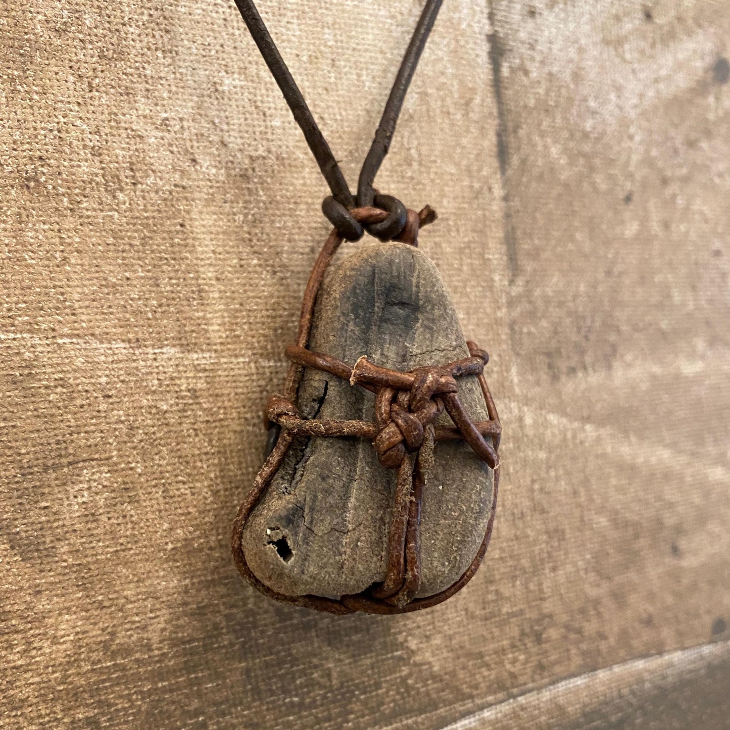 Driftwood Relic Amulet – Wabi-Sabi Primitive Alchemy Artifact from the Caribbean | Rusted Metal Vintage Found Object Artifact Jewelry Unisex KC Industrial Art & Design