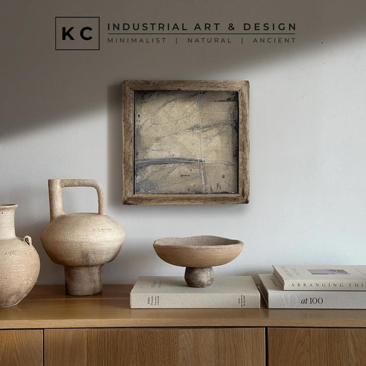 Wabi-Sabi Japandi #9 of 19 | Timeless Grayscale Minimalism | 10x10 Rustic Textured Art