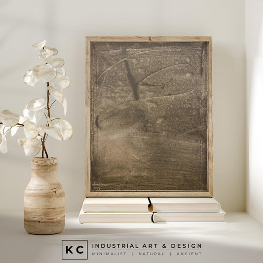 Japandi Glyph #4 of 4 | Primitive Natural Dyes Minimalist Wabi-Sabi Original Abstract Scandinavian Paintings | Set of Four Available