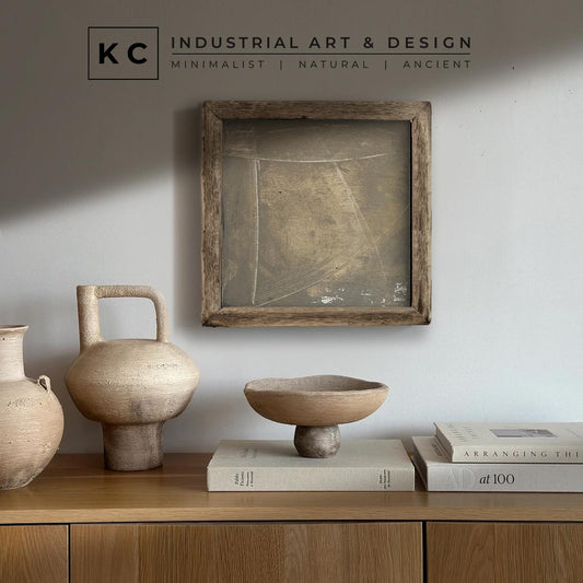 Wabi-Sabi Japandi #13 of 19 | Earthy Abstract Layers | Square Hand-Painted Textured Canvas | Modern Minimalist Art