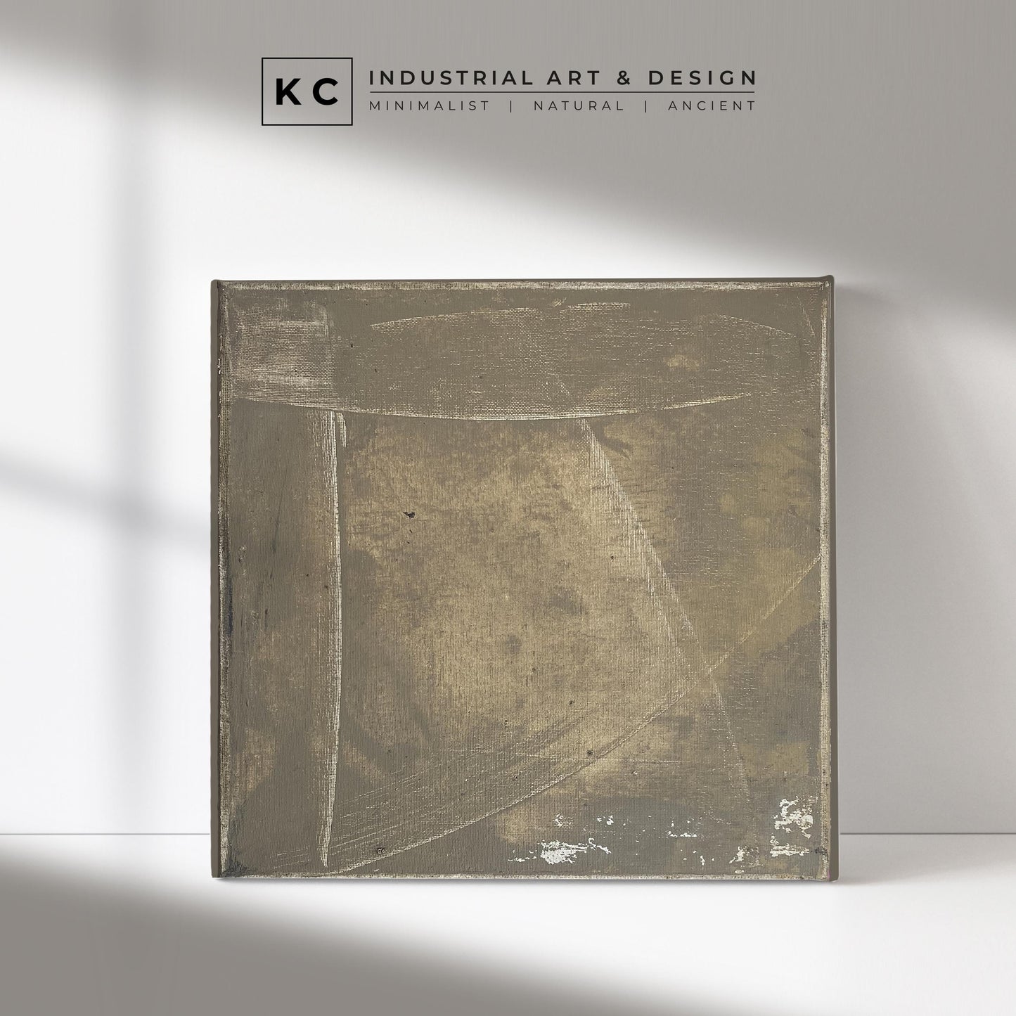 Wabi-Sabi Japandi #13 of 19 | Earthy Abstract Layers | Square Hand-Painted Textured Canvas | Modern Minimalist Art