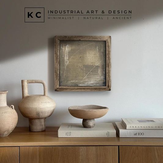 Wabi-Sabi Japandi #12 of 19 | Monochrome Textural Art | Square Hand-Painted Neutral Canvas | Contemporary Decor