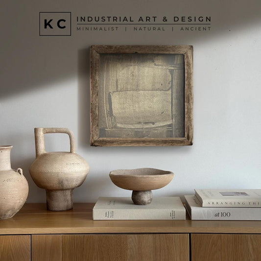 Wabi-Sabi Japandi #8 of 19 | Earthy Monochrome Elegance | 12x12 Textured Minimalist Canvas