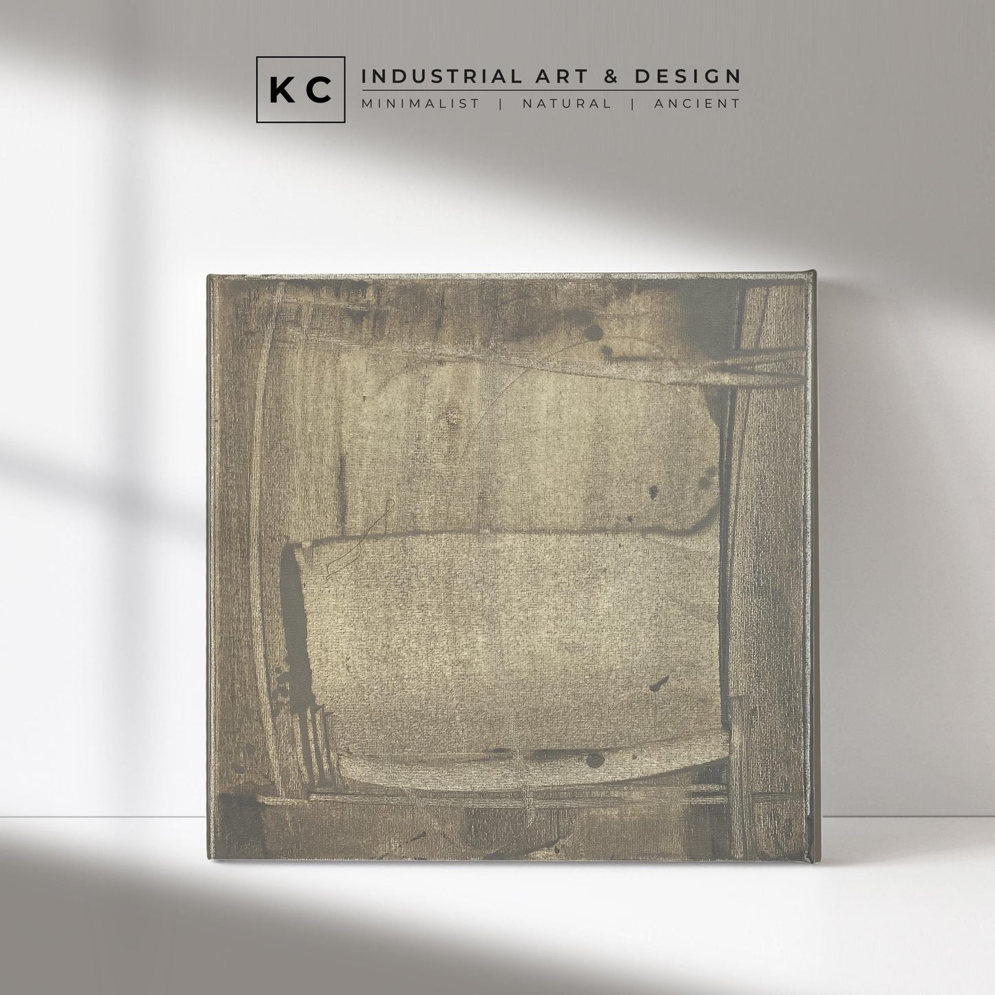 Wabi-Sabi Japandi #8 of 19 | Earthy Monochrome Elegance | 12x12 Textured Minimalist Canvas