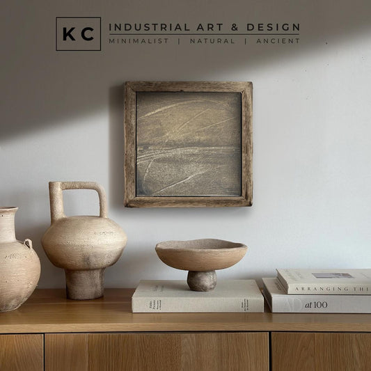 Wabi-Sabi Japandi #4 of 19 | Ancient Echoes | Hand-Painted Square Canvas | Timeless Minimalist Art