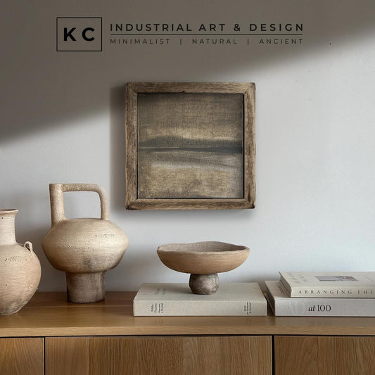 Wabi-Sabi Japandi #2 of 19 | Gentle Grayscale Brushwork | Square Hand-Painted Canvas | Minimalist Wall Art