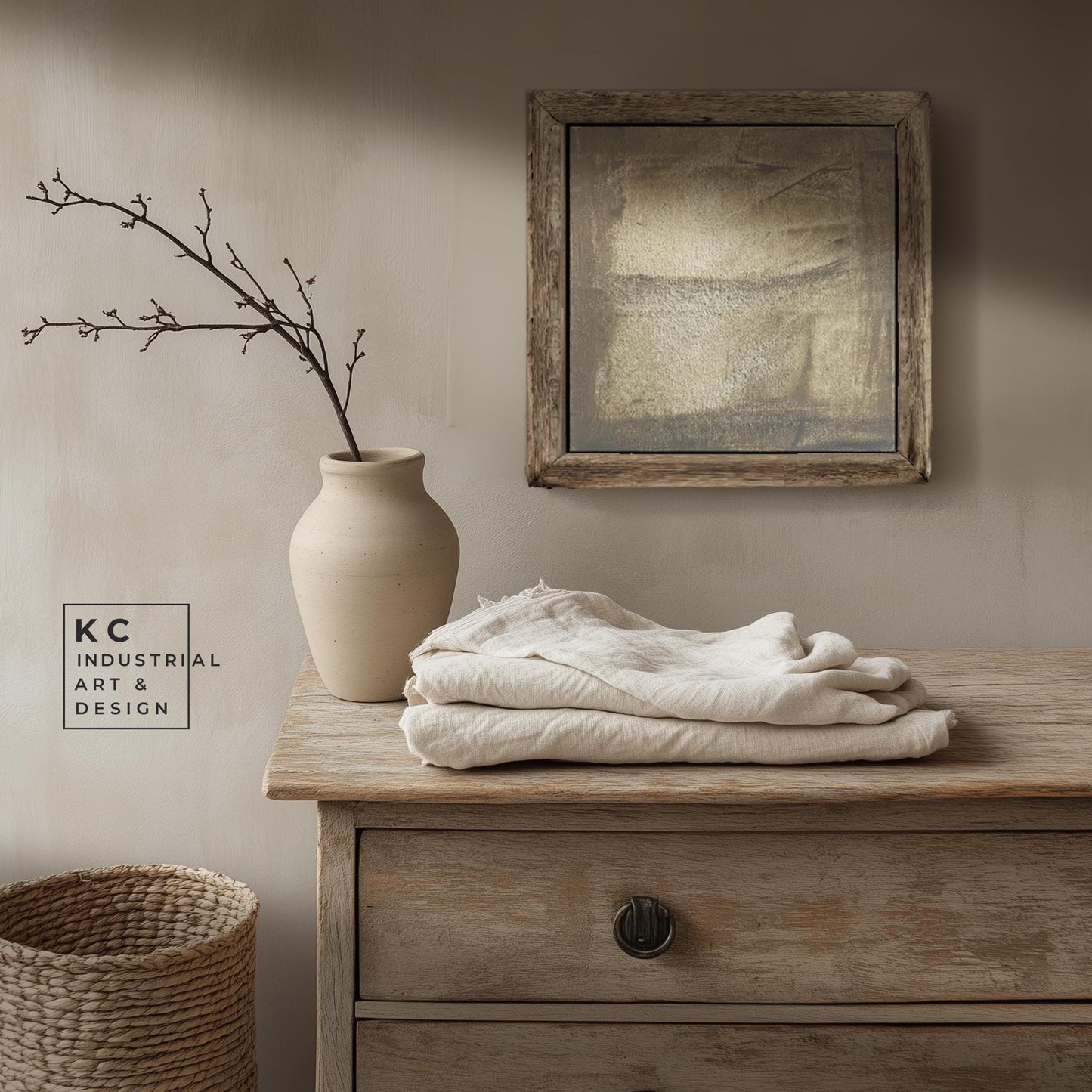 Wabi-Sabi Japandi #1 of 19 | Elegant Monochrome Strokes | Square Hand-Painted Canvas | Contemporary Minimalism