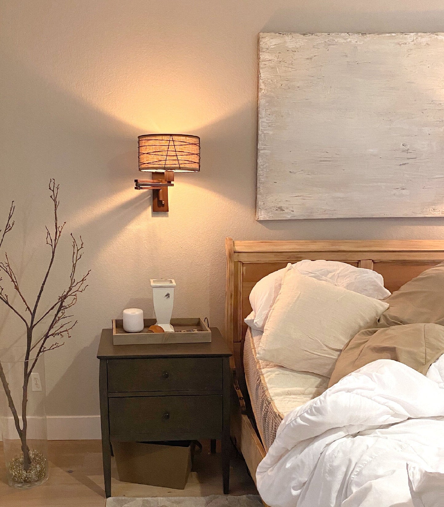 Neutral Beige Textured Minimalist Abstract Cream Tan Brown White Painting | Blanca Series - 0001 KC Industrial Art & Design