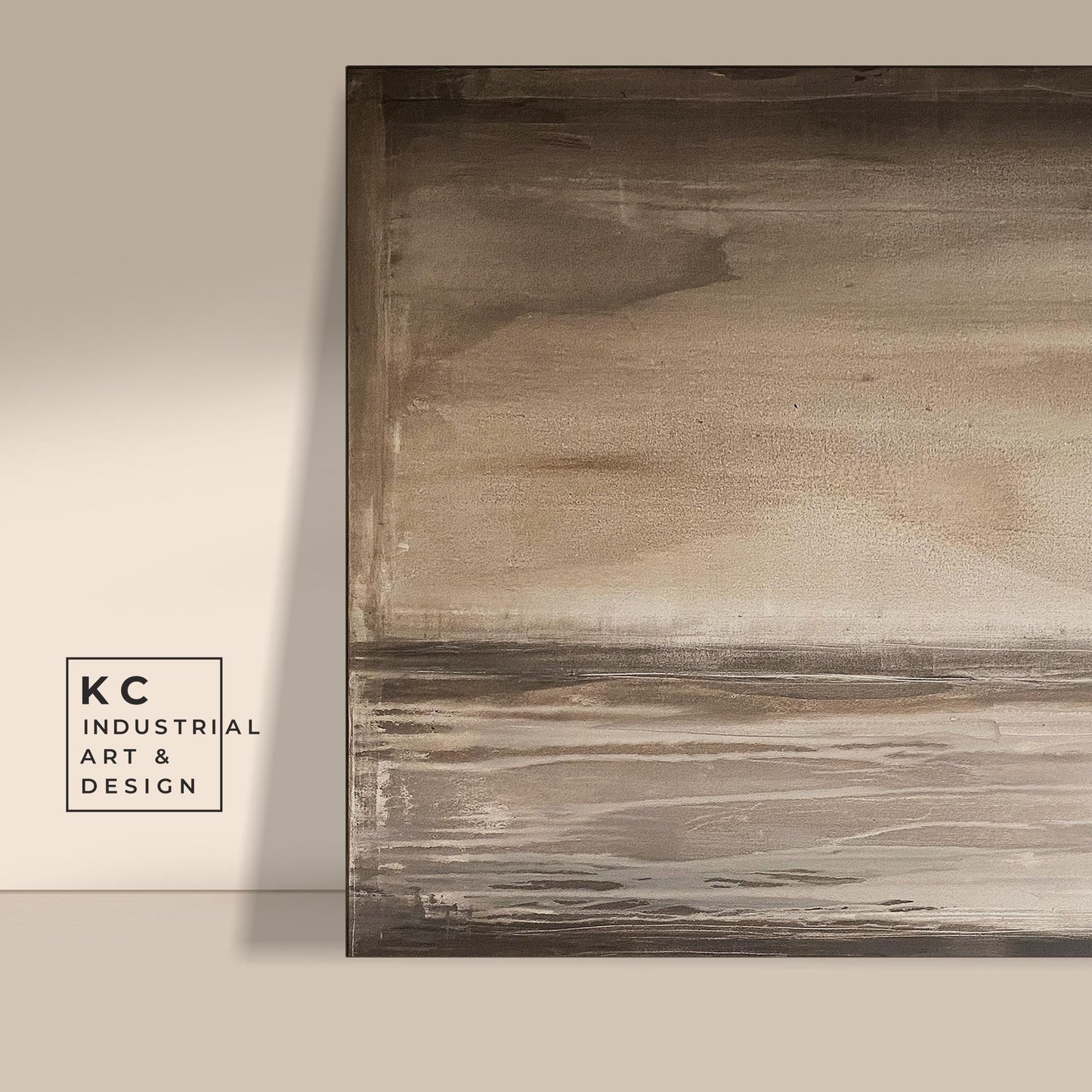 Ancient Sky | Abstract | Minimalist | Primitive | Japandi | Wabi-Sabi Style Original | Art | Brown Tan Beige Modern Organic KC Industrial Art & Design