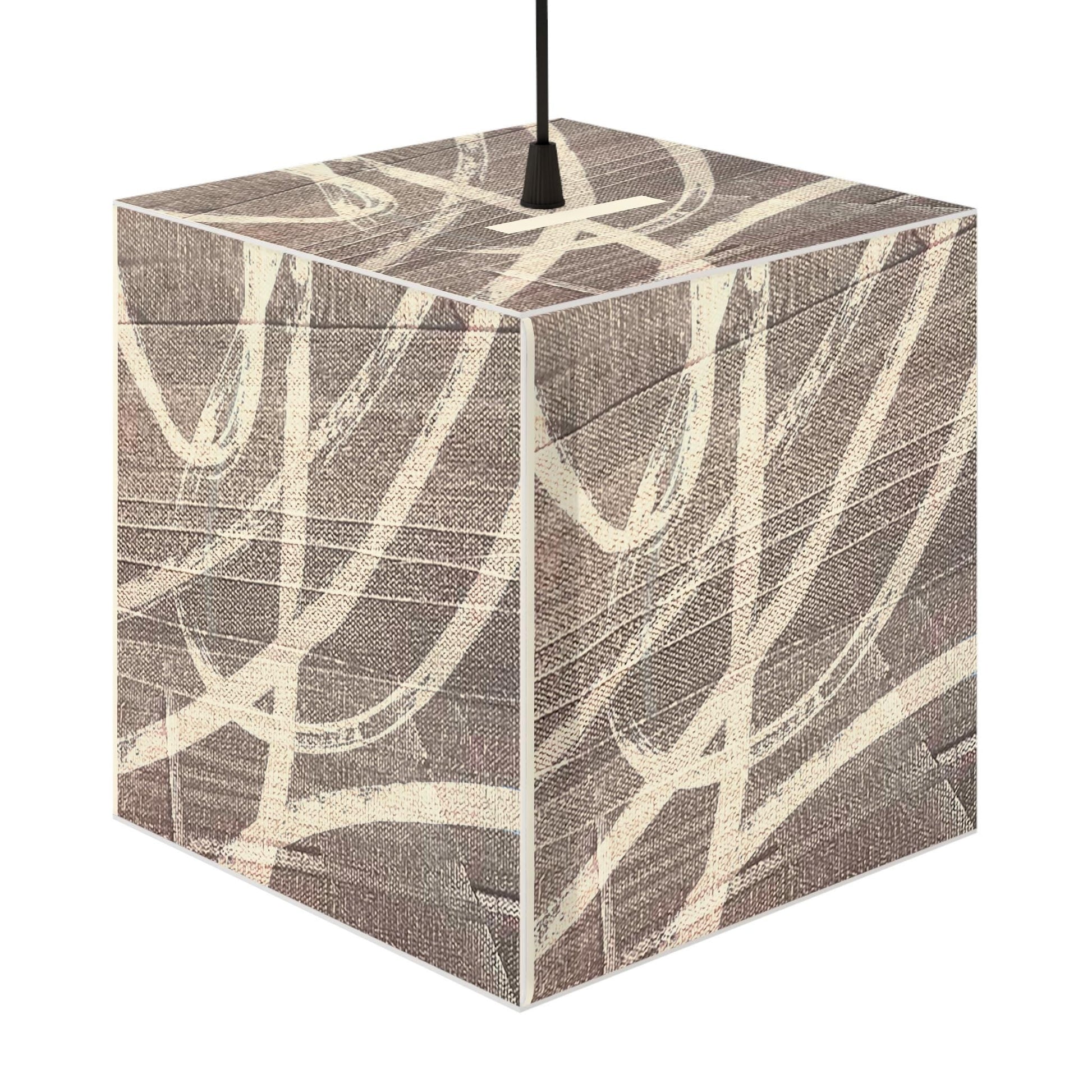 Minimalist Wabi Sabi Japandi Style Hanging Light Cube Lamp KC Industrial Art & Design