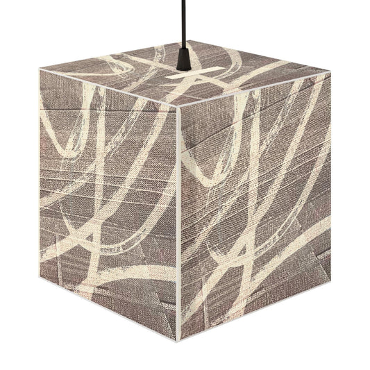 Minimalist Wabi Sabi Japandi Style Hanging Light Cube Lamp KC Industrial Art & Design