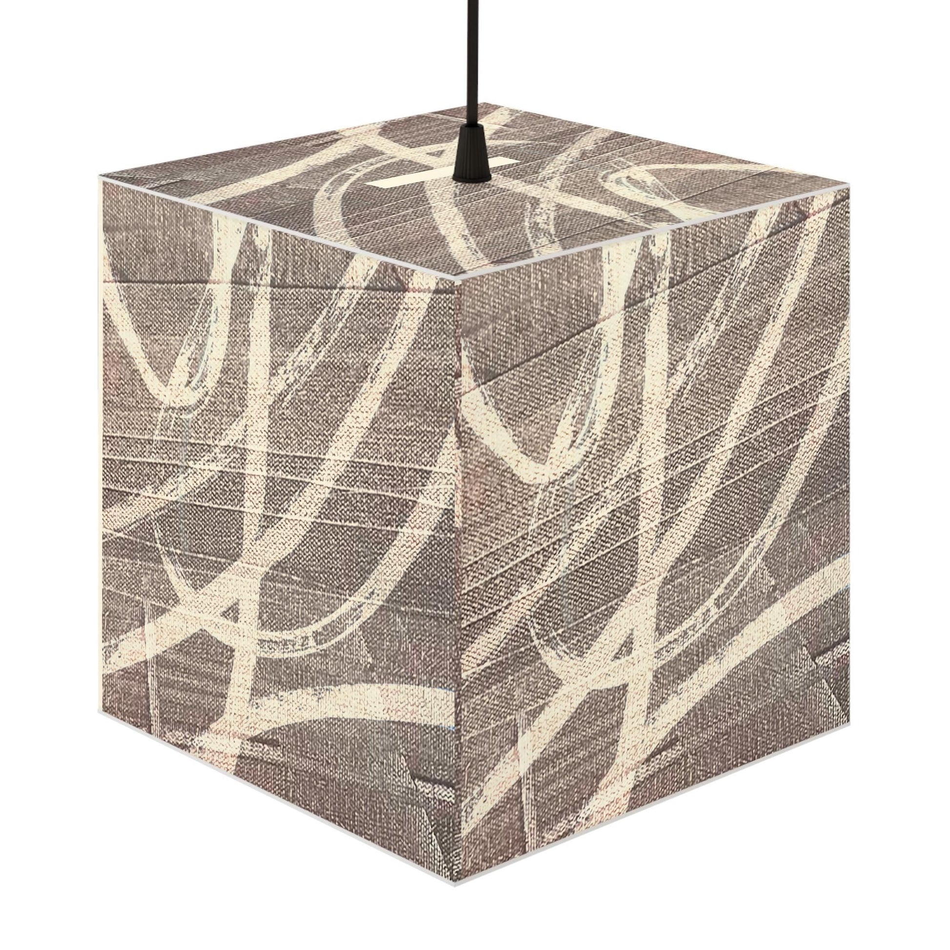 Minimalist Wabi Sabi Japandi Style Hanging Light Cube Lamp KC Industrial Art & Design