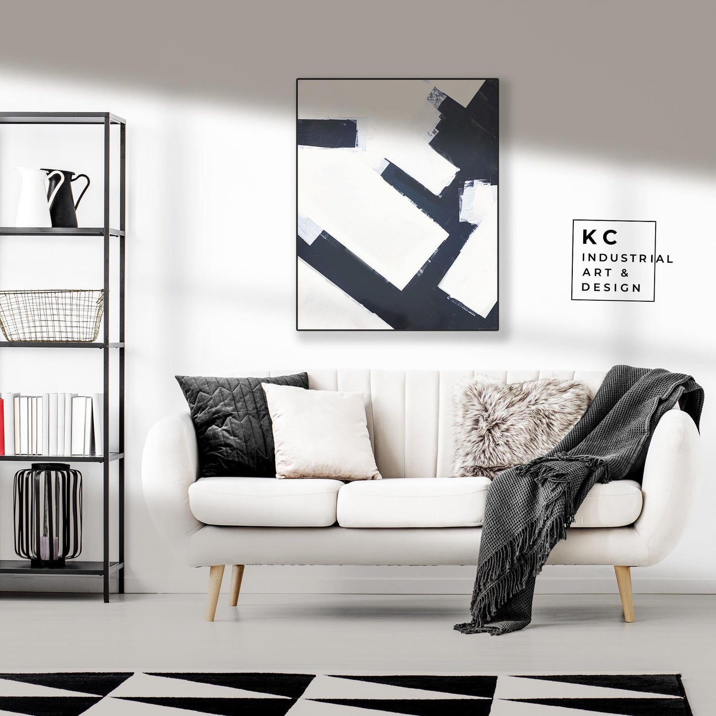 Minimalist | Abstract | Original Art | Black & White | Modern | Geometric | #2 of 3