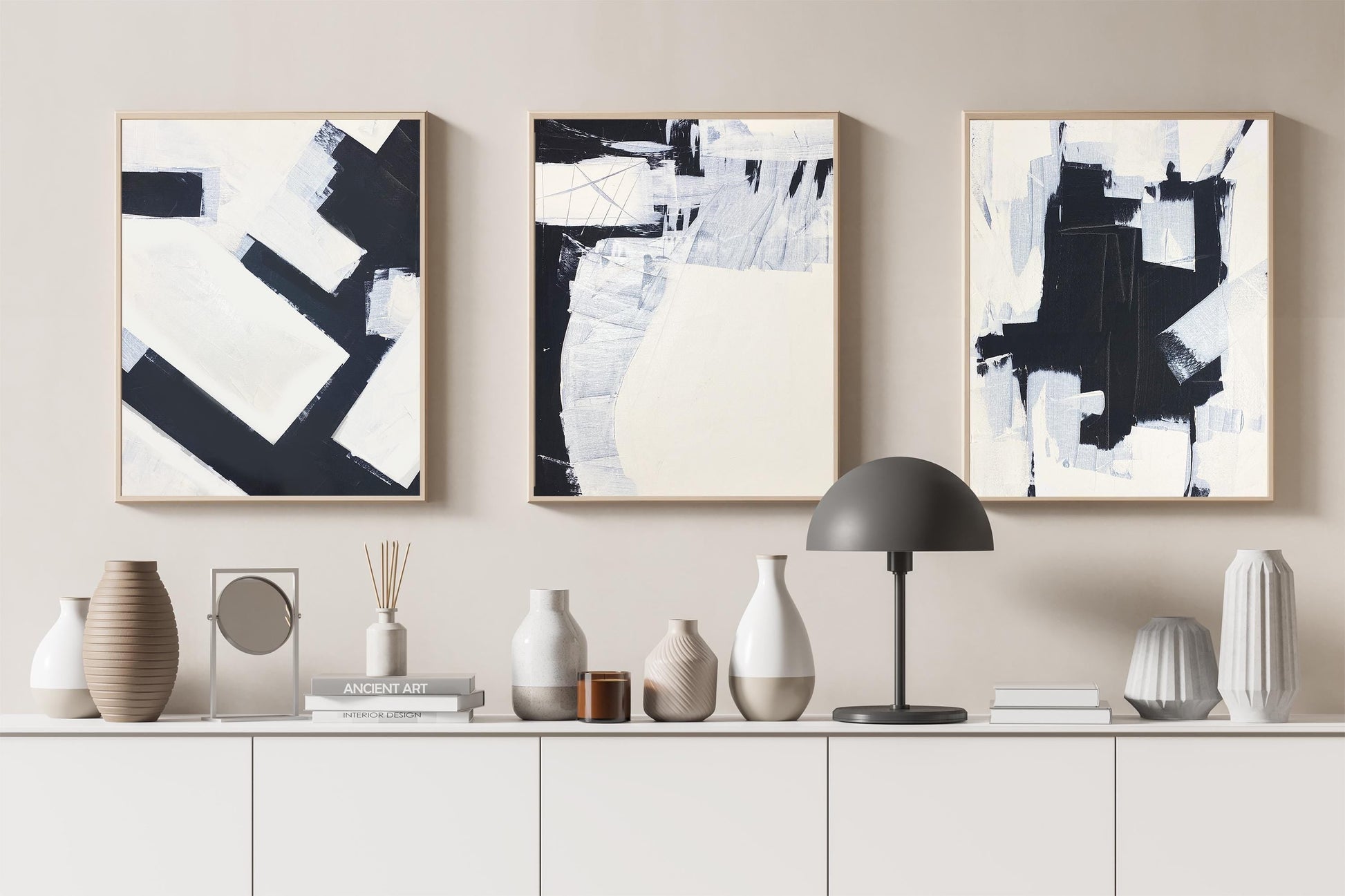 Minimalist | Abstract | Original Art | Black & White | Modern | Geometric | #2 of 3