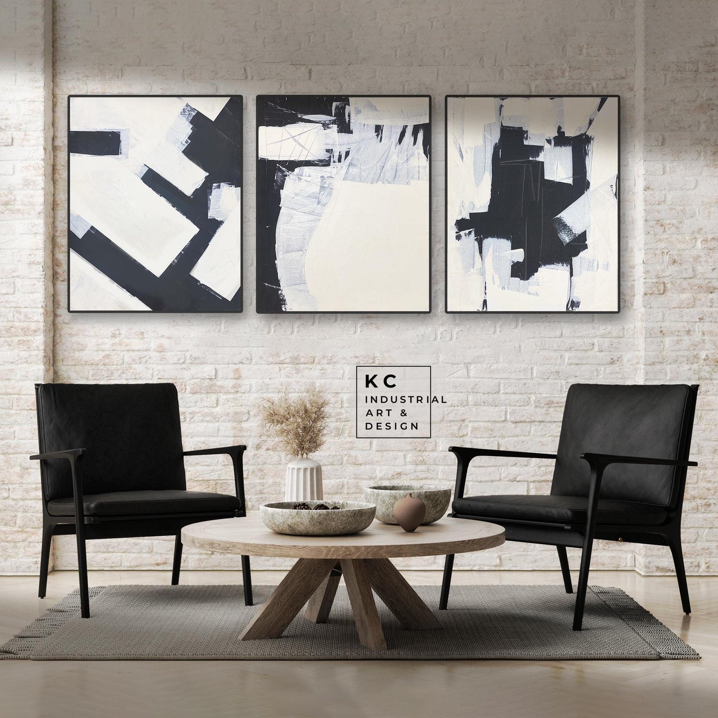 Minimalist | Abstract | Original Art | Black & White | Modern | Geometric | #2 of 3