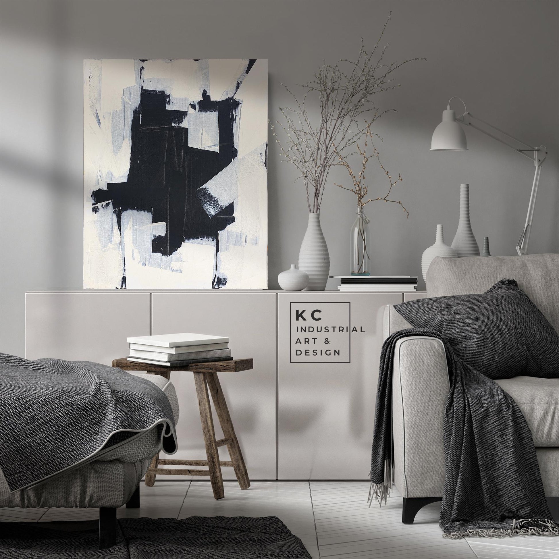 Minimalist | Abstract | Original Art | Black & White | Modern | Geometric | #3 of 3