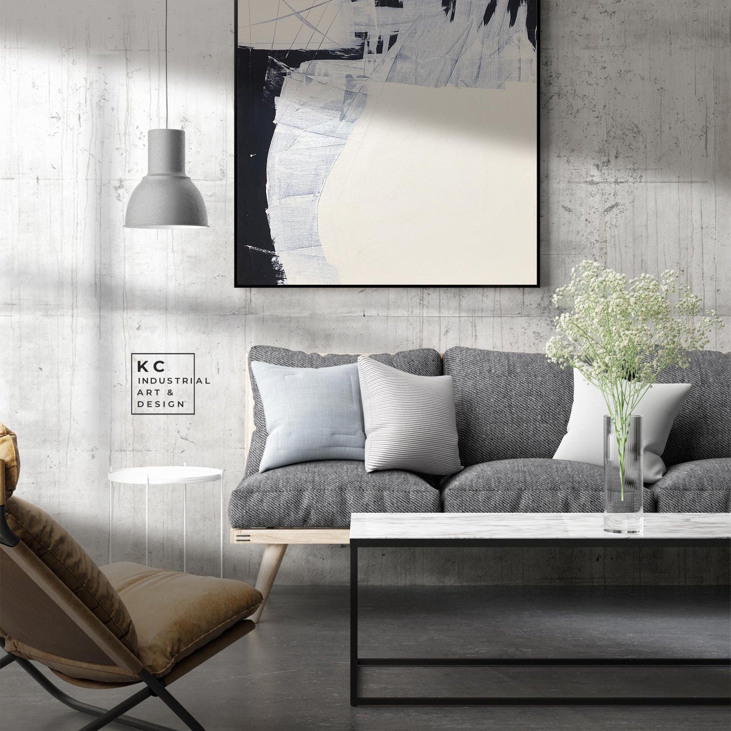 Minimalist | Abstract | Original Art | Black & White | Modern | Geometric | #1 of 3