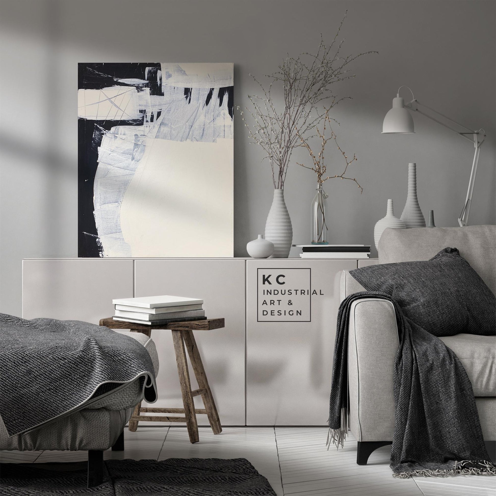Minimalist | Abstract | Original Art | Black & White | Modern | Geometric | #1 of 3