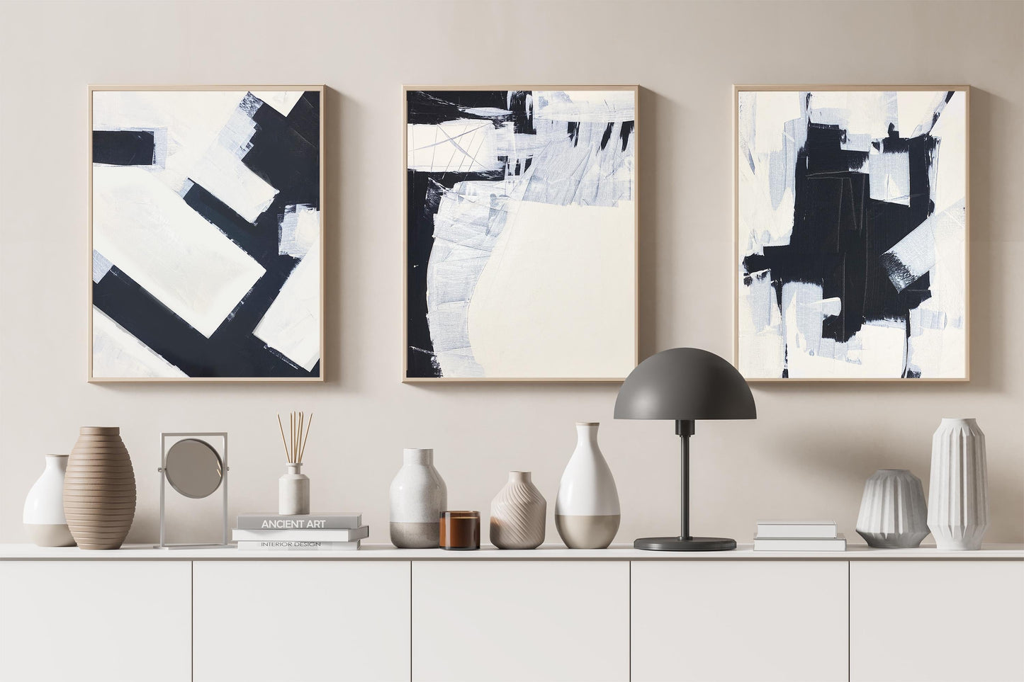 Minimalist | Abstract | Original Art | Black & White | Modern | Geometric | #1 of 3