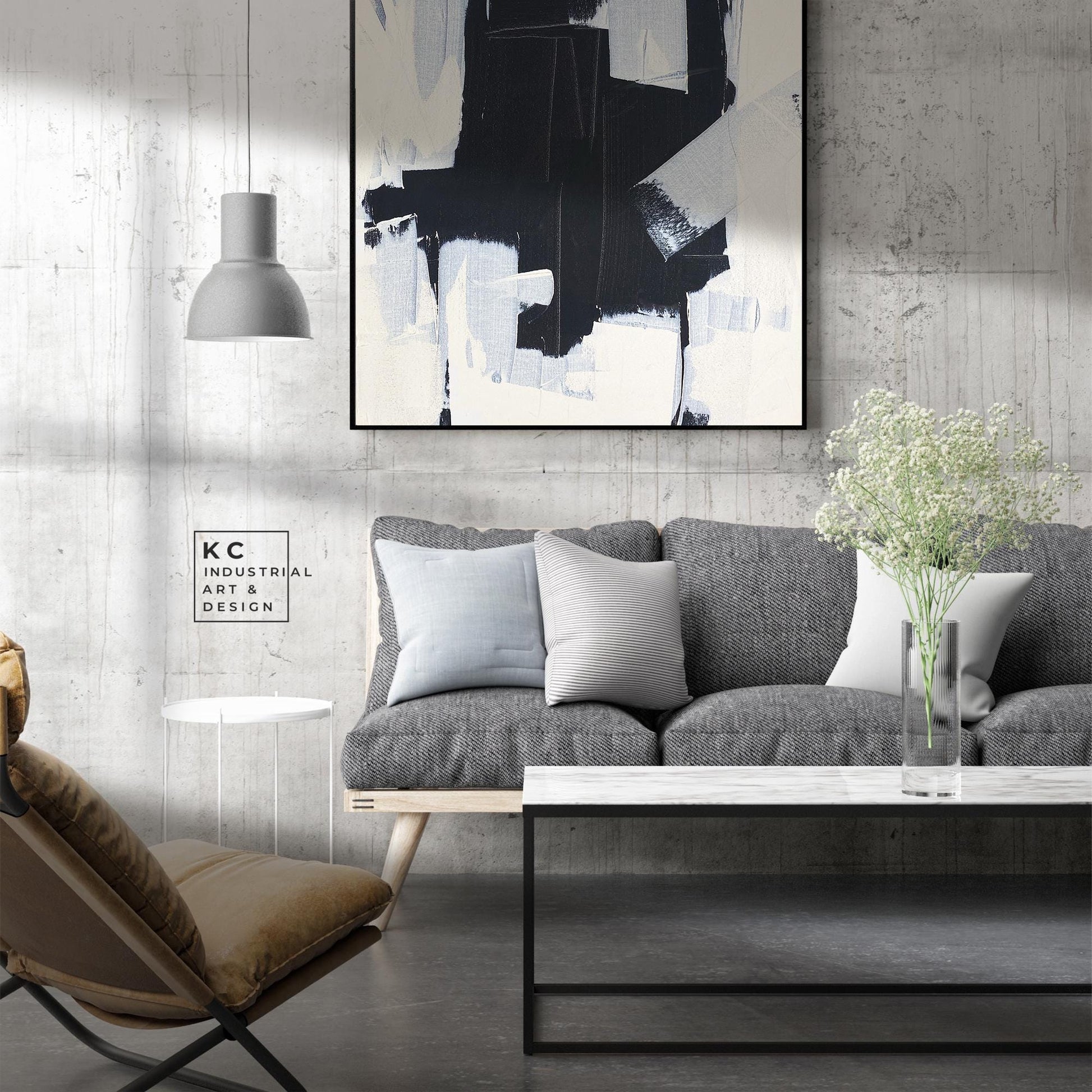 Minimalist | Abstract | Original Art | Black & White | Modern | Geometric | #3 of 3