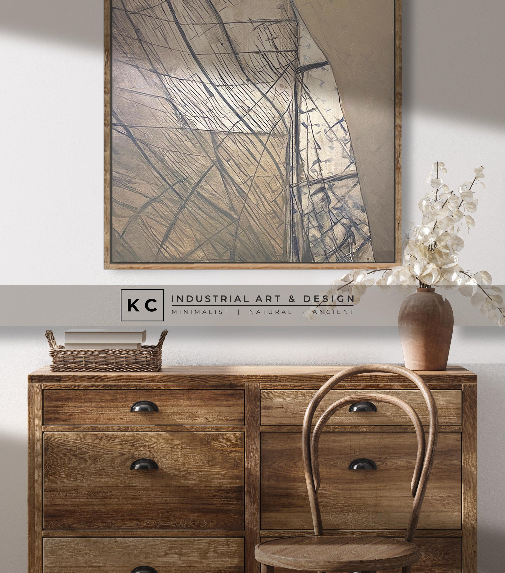 Nautical Sailing Abstract Art Coastal Art Decor KC Industrial Art & Design