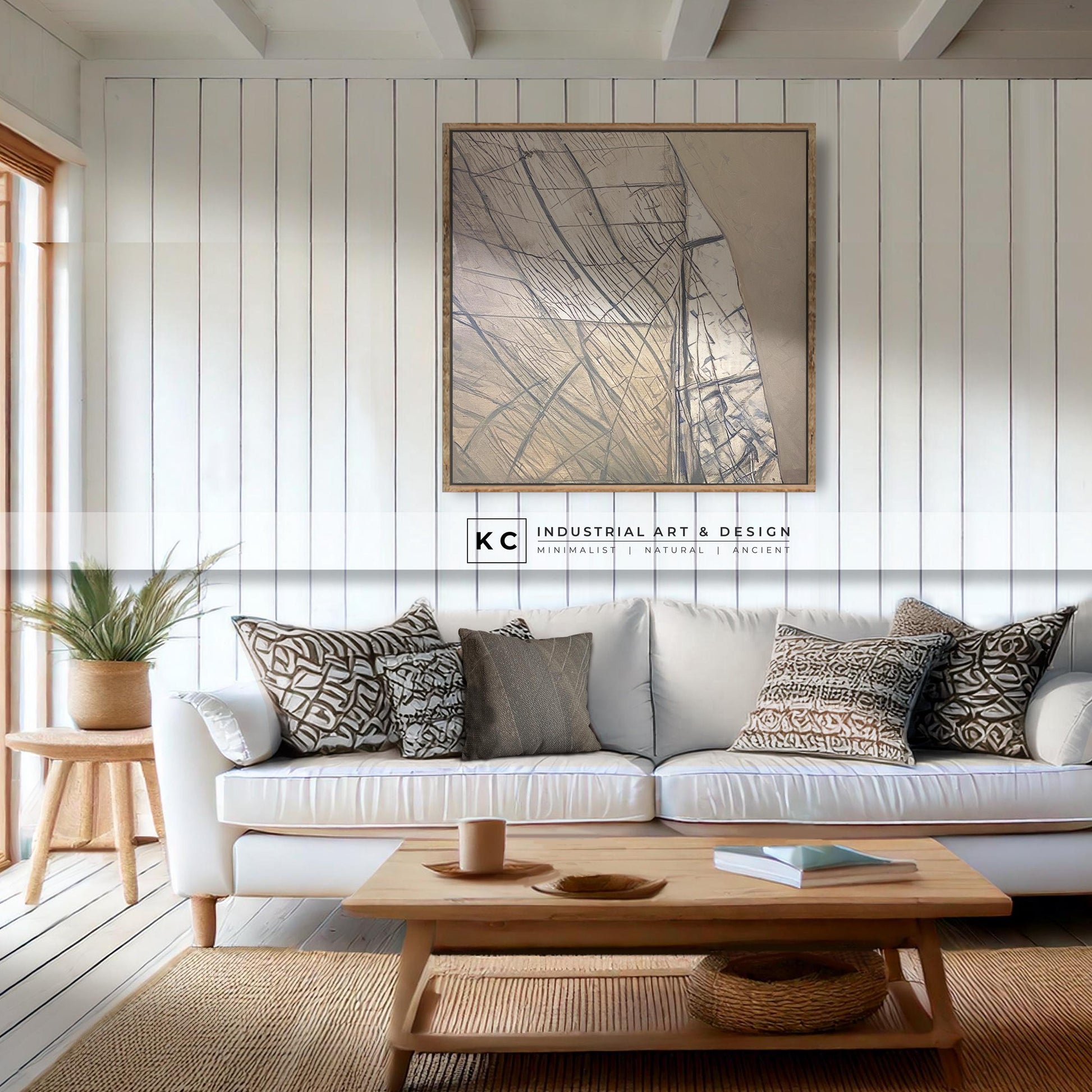 Nautical Sailing Abstract Art Coastal Art Decor KC Industrial Art & Design