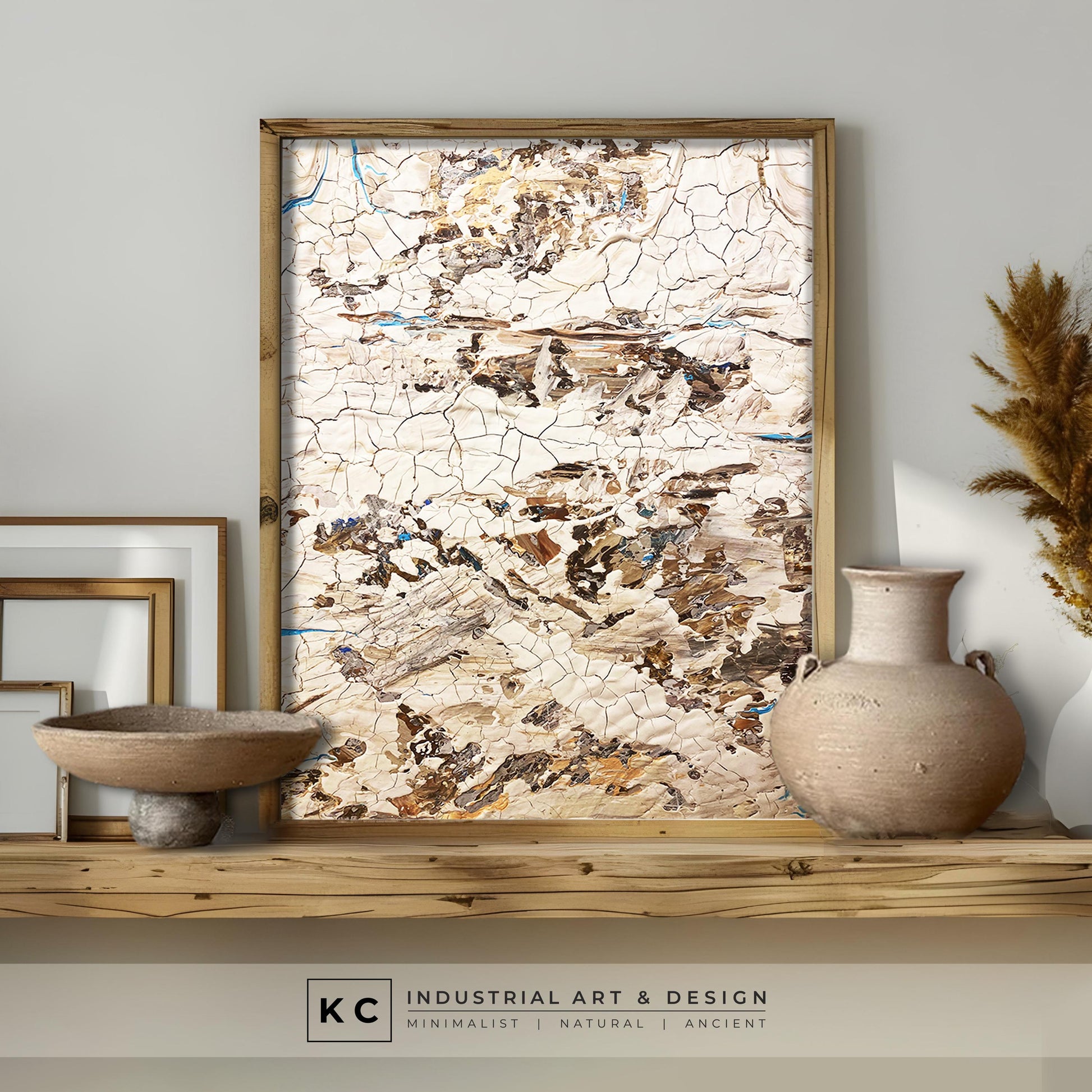 Original Abstract Painting | Textured Abstract Neutral Minimalist Painting on Canvas | Original Artwork | Acrylic Textured Beige Neutral Art KC Industrial Art & Design