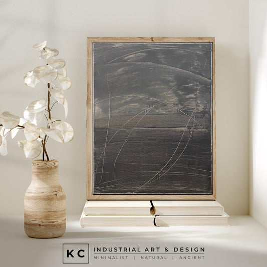 Japandi Glyph #3 of 4 | Primitive Natural Dyes Minimalist Wabi-Sabi Original Abstract Scandinavian Paintings | Set of Four Available