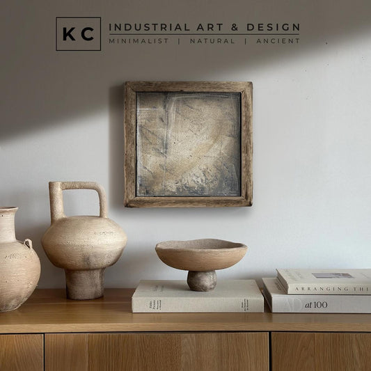 Wabi-Sabi Japandi #11 of 19 | Soft Grayscale Harmony | Square Hand-Painted Canvas | Modern Zen Art