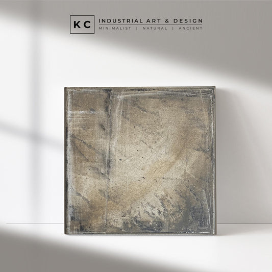 Wabi-Sabi Japandi #11 of 19 | Soft Grayscale Harmony | Square Hand-Painted Canvas | Modern Zen Art