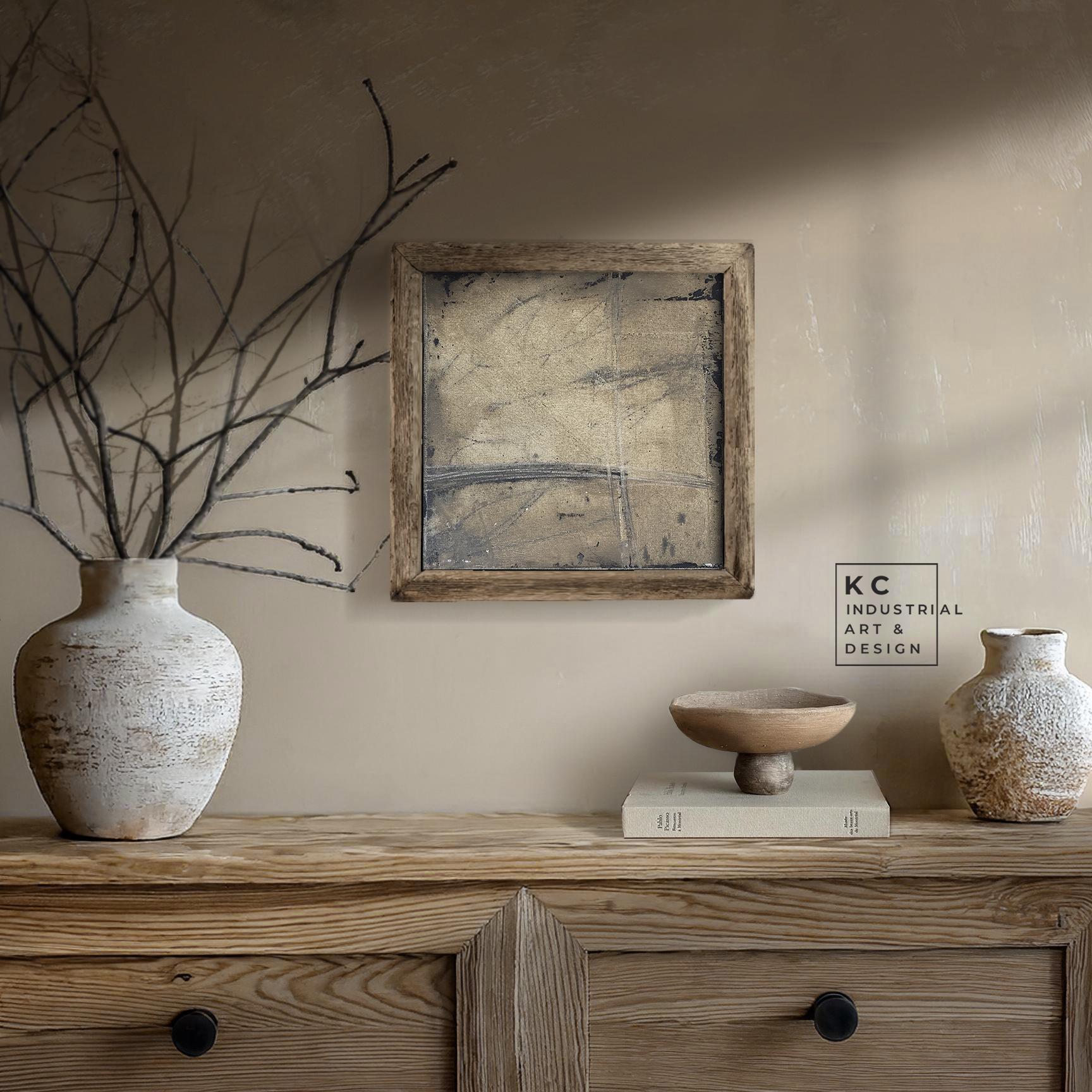 Wabi-Sabi Japandi #9 of 19 | Timeless Grayscale Minimalism | 10x10 Rustic Textured Art
