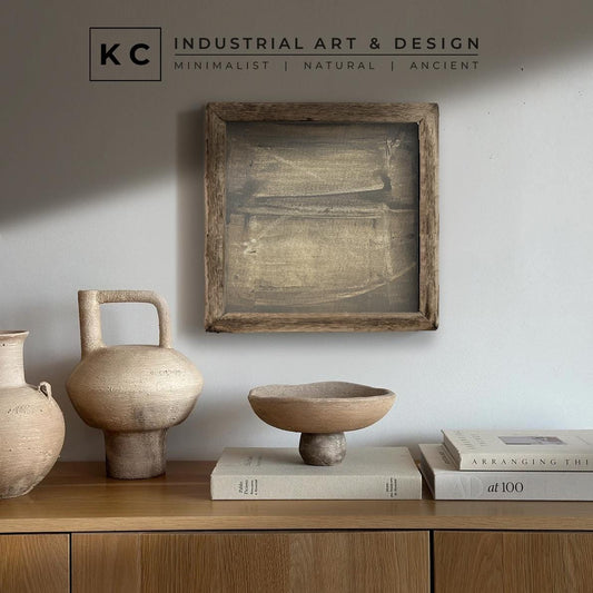 Wabi-Sabi Japandi #7 of 19 | Subdued Grey Textural Harmony | 12x12 Serene Abstract Art