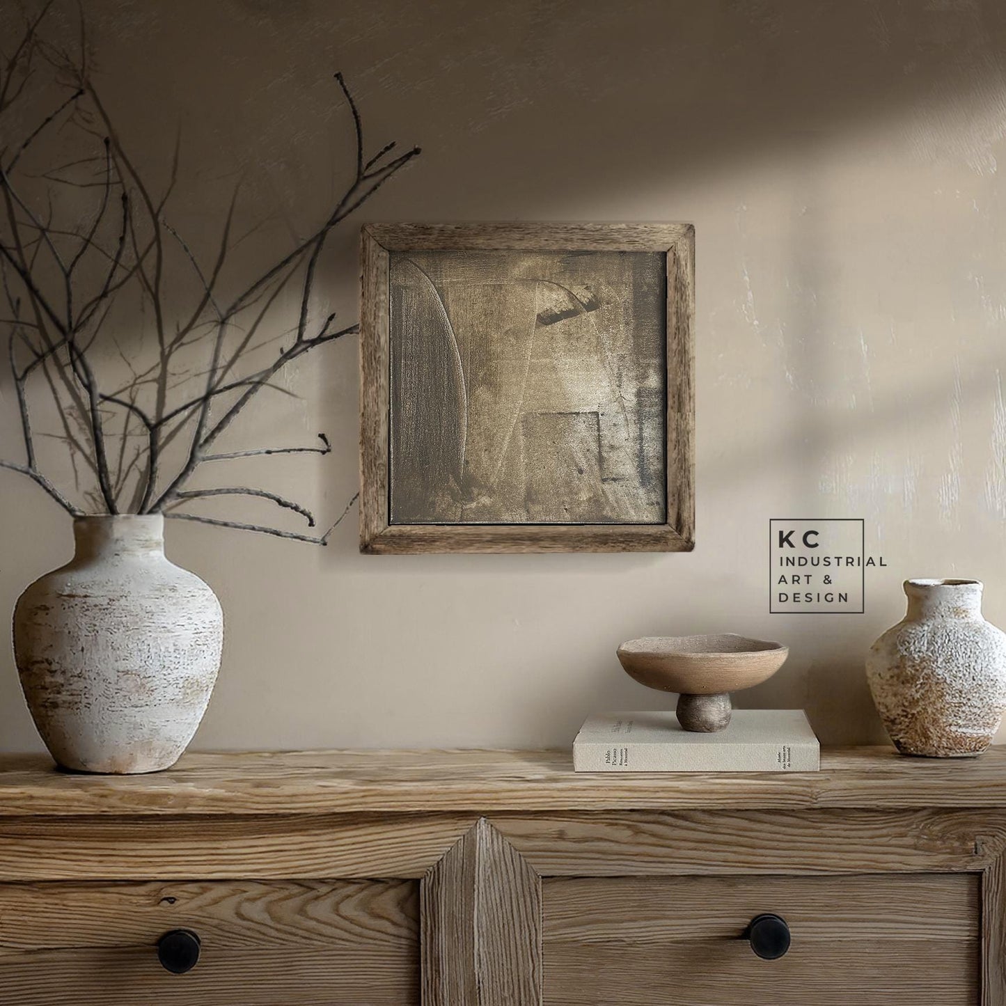 Wabi-Sabi Japandi #3 of 19 | Monochrome Mastery | Square Hand-Painted Canvas | Modern Minimalist Art