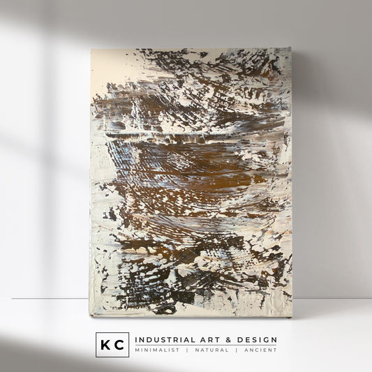 Brown Beige Rust Wabi-Sabi Painting | Textured Abstract Minimalist Painting on Canvas | Original Artwork | Modern Rustic | Industrial Chic KC Industrial Art & Design