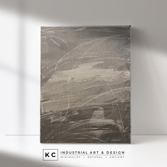 Japandi Glyph #2 of 4 | Primitive Natural Dyes Minimalist Wabi-Sabi Original Abstract Scandanavian Paintings | Set of Four Available