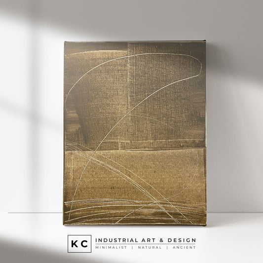 Japandi Glyph #1 of 4 | Primitive Natural Dyes Minimalist Wabi-Sabi Original Abstract Scandinavian Paintings | Set of Four Available