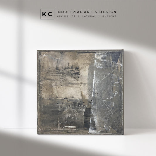 Wabi-Sabi Japandi #16 of 19 | Charcoal Shades Canvas | Square Contemporary Art | Elemental Rustic Design