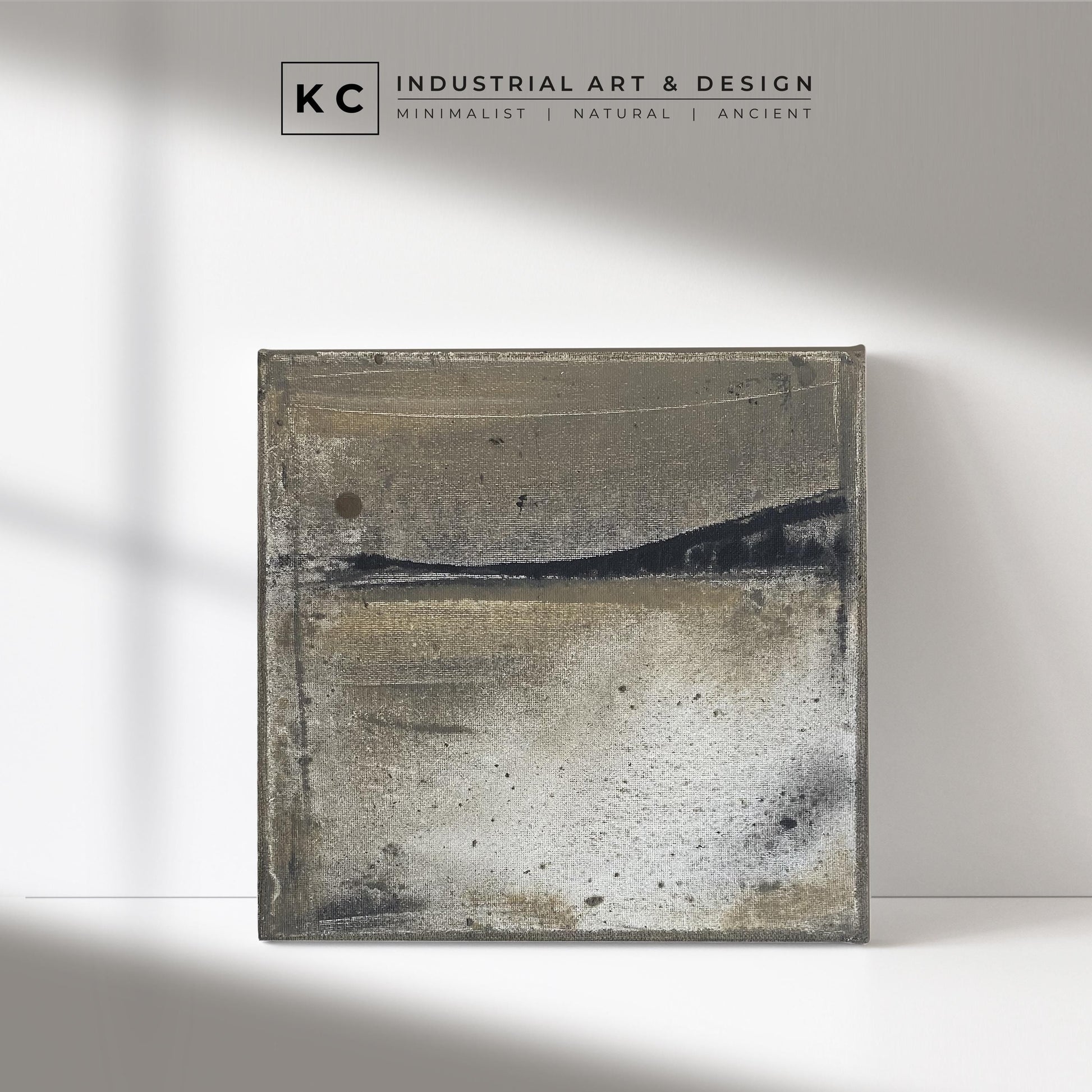 Wabi-Sabi Japandi #15 of 19 | Subdued Grayscale Canvas | Square Modern Art | Elemental Abstract Design