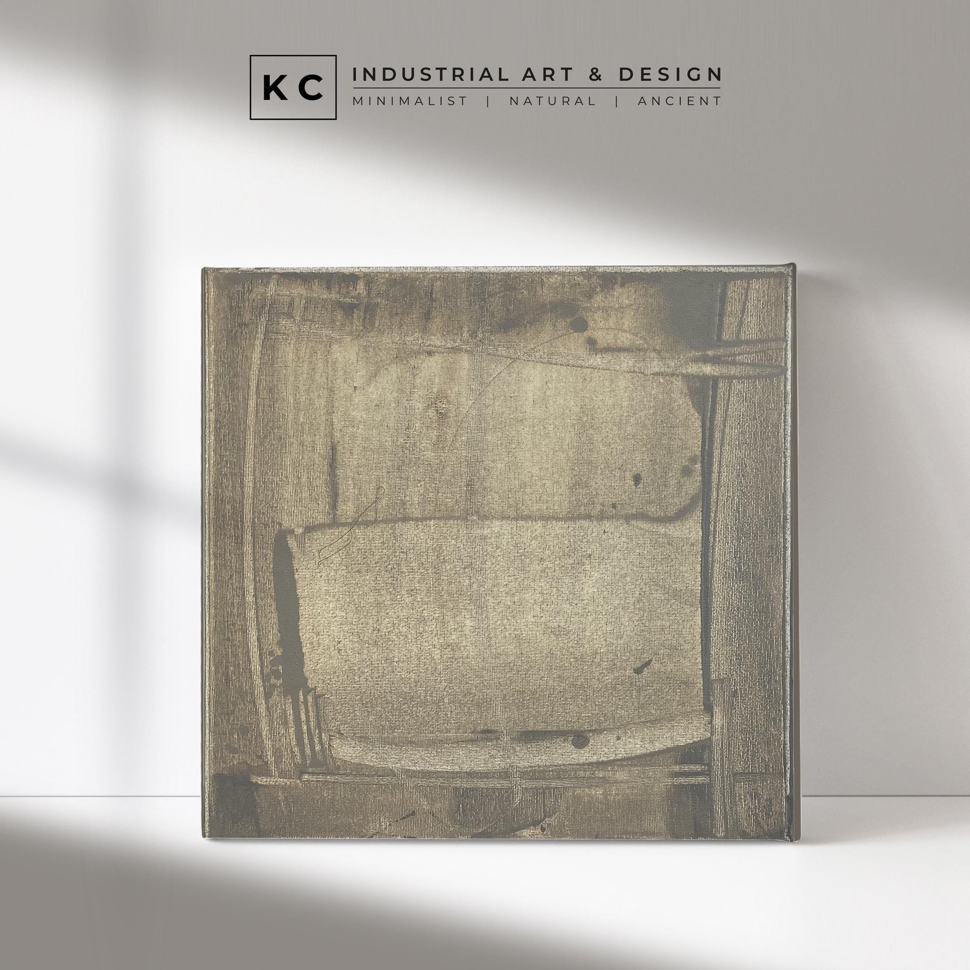 Wabi-Sabi Japandi #8 of 19 | Earthy Monochrome Elegance | 12x12 Textured Minimalist Canvas
