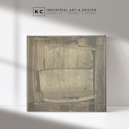 Wabi-Sabi Japandi #8 of 19 | Earthy Monochrome Elegance | 12x12 Textured Minimalist Canvas