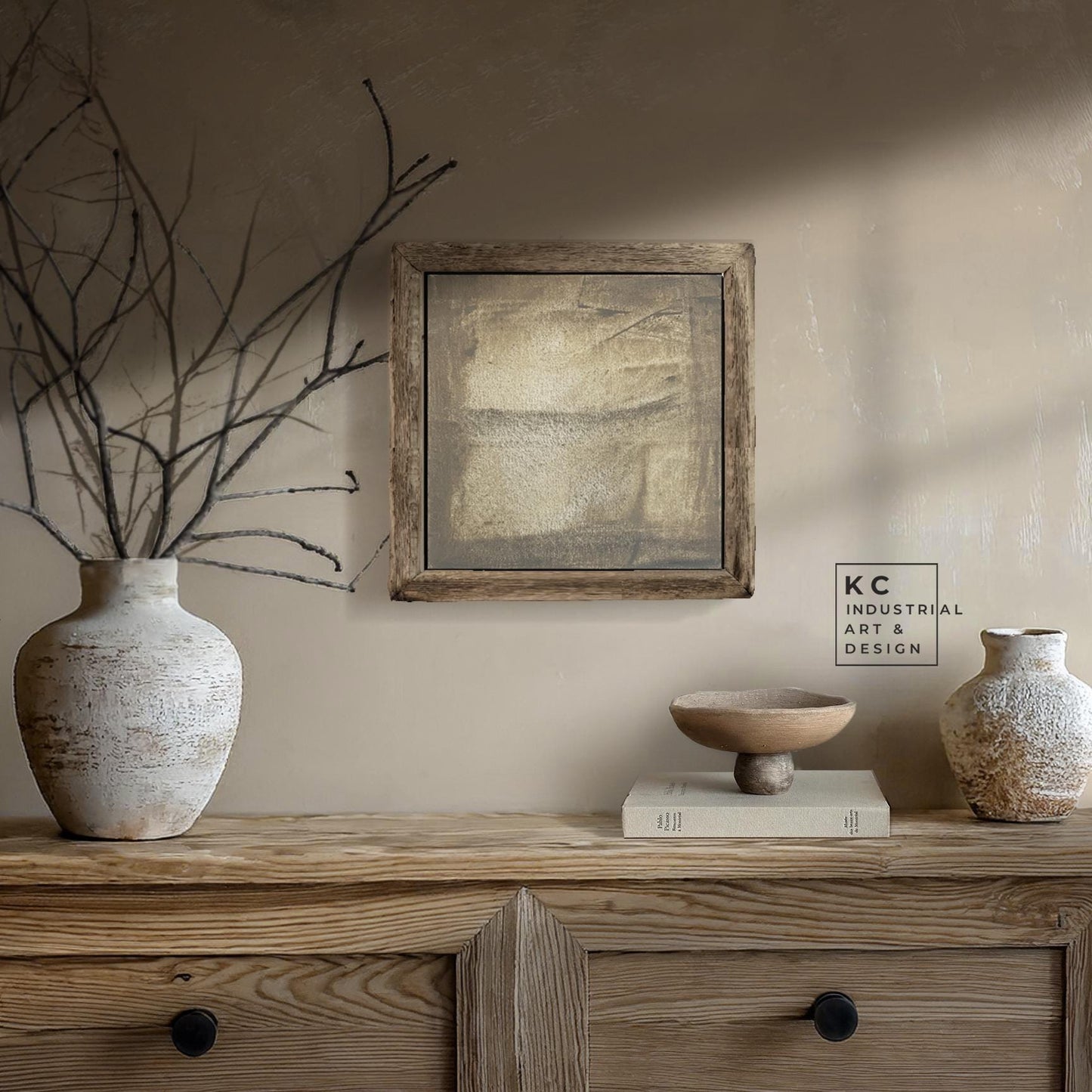 Wabi-Sabi Japandi #1 of 19 | Elegant Monochrome Strokes | Square Hand-Painted Canvas | Contemporary Minimalism