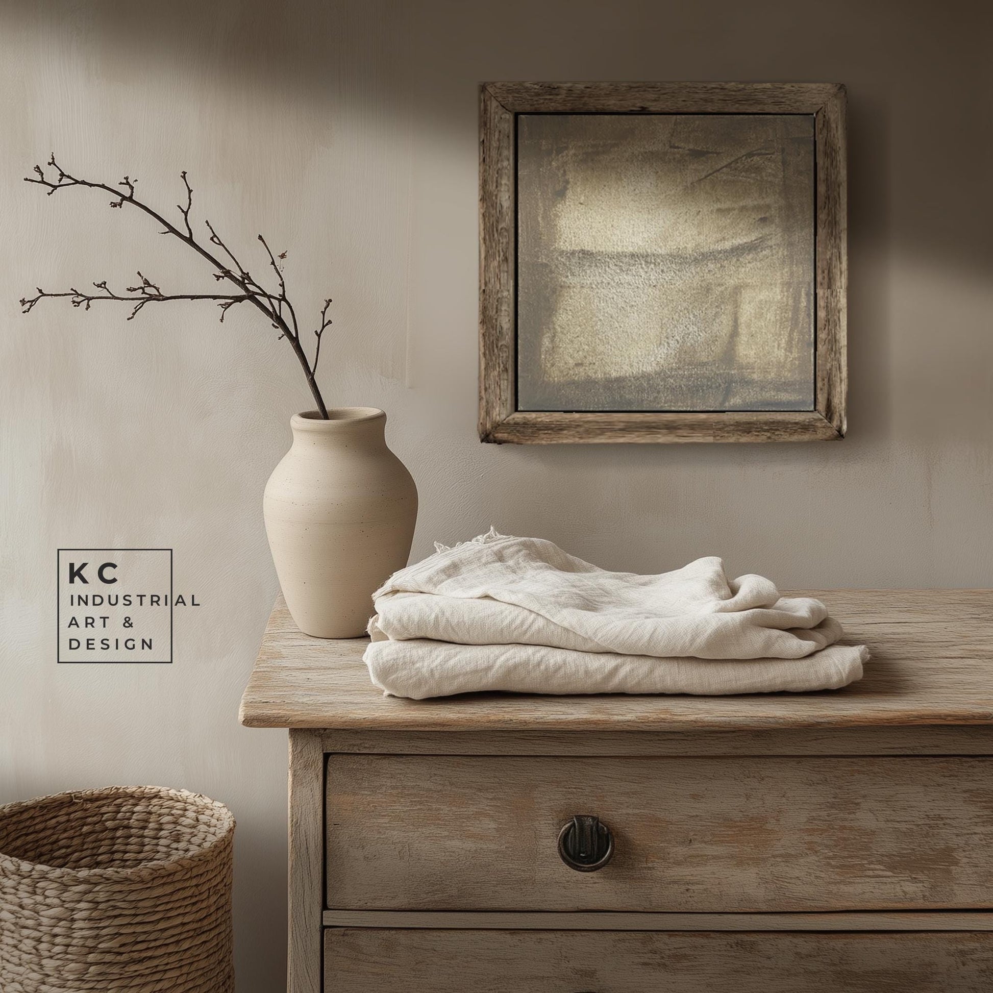 Wabi-Sabi Japandi #1 of 19 | Elegant Monochrome Strokes | Square Hand-Painted Canvas | Contemporary Minimalism